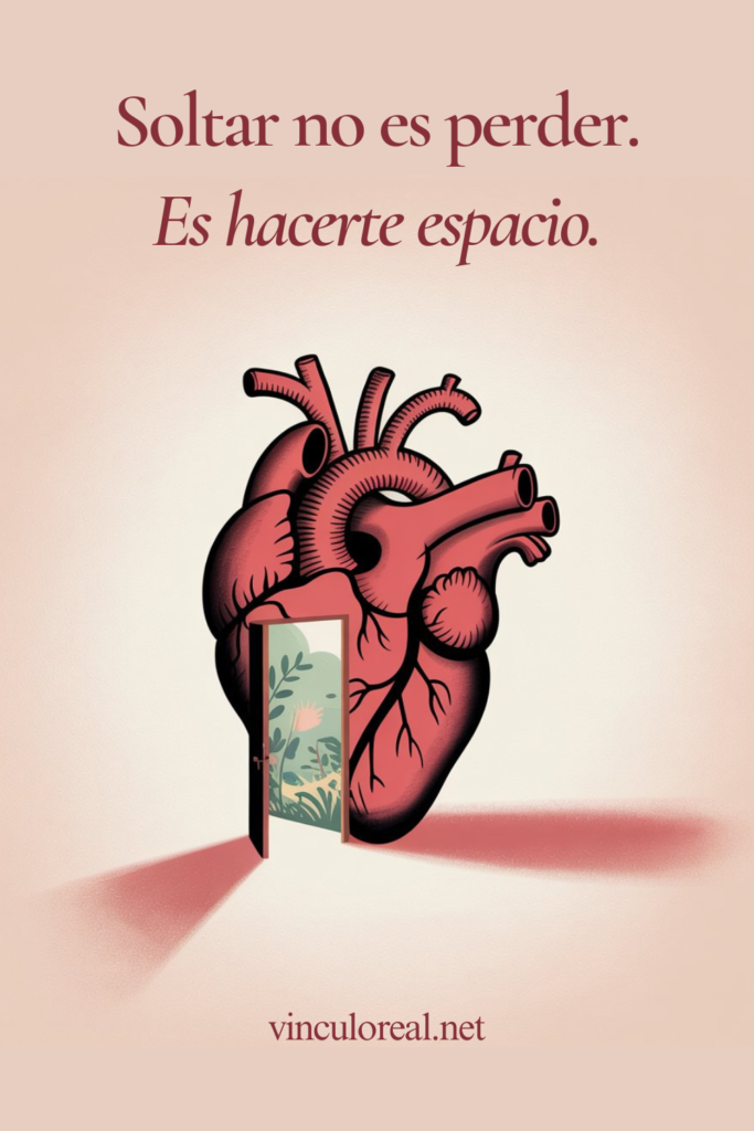 Soltar no es pdoer. Imagen de corazon y puerta a la sanacion